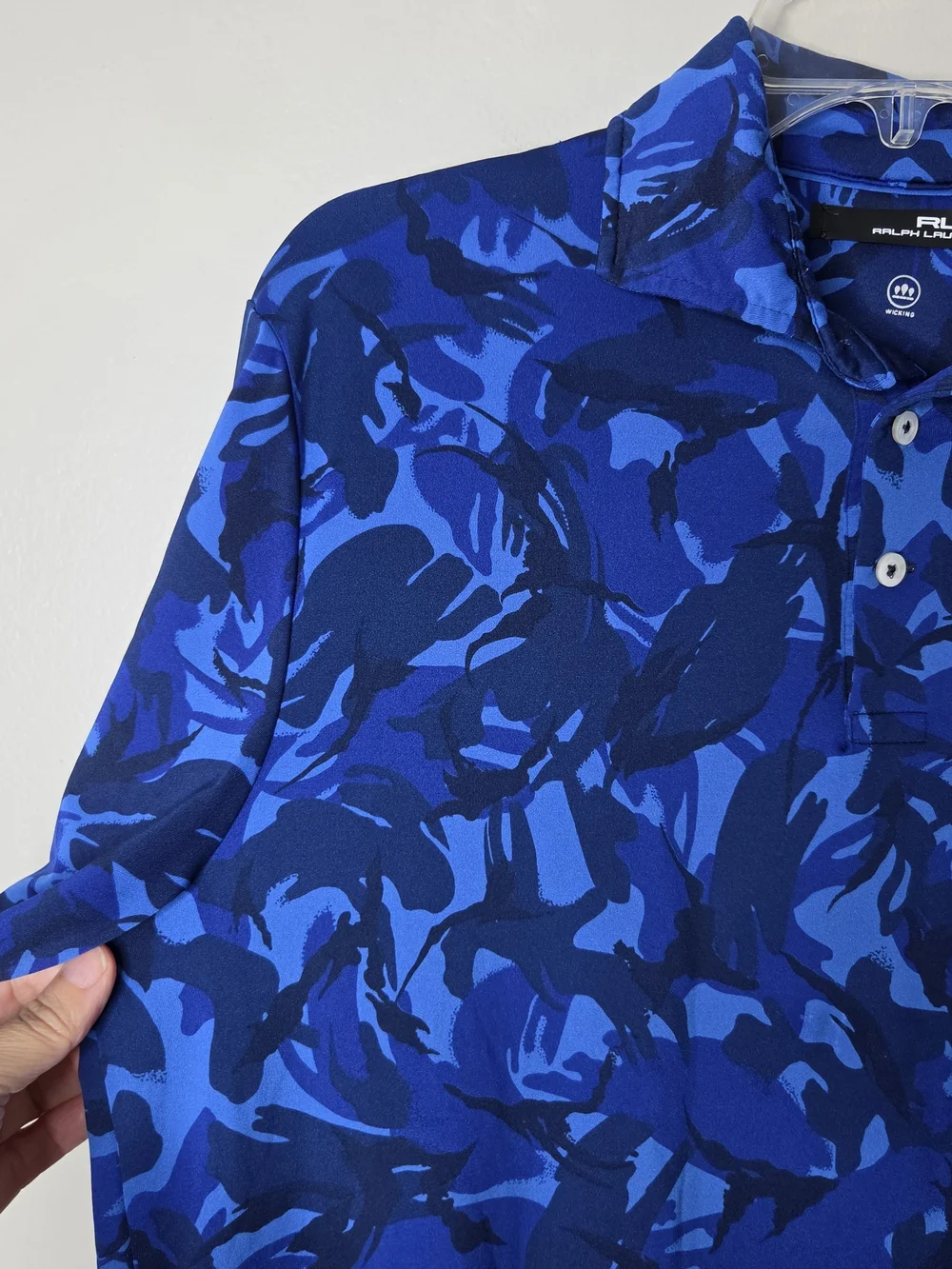 Ralph Lauren Blue Camouflage-Print Polo